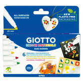 Rotulador Giotto Decor Materials 6 Colores | Giotto | Pack 6 Unidades